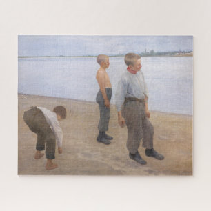Károly Ferenczy - Boys Throwing Pebbles Jigsaw Puzzle
