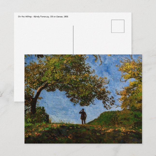 Károly Ferenczy - On the Hilltop Postcard (Front/Back)