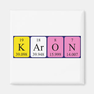 Karon periodic table name magnet
