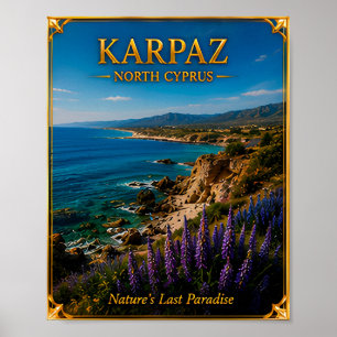 Karpaz North Cyprus Wild Nature Travel Memory Poster