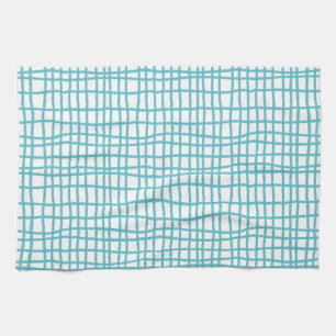 Karriert Freihand Tea Towel