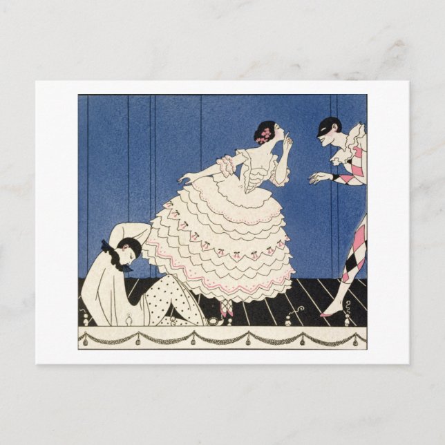 Karsavina, 1914 (pochoir print) postcard (Front)