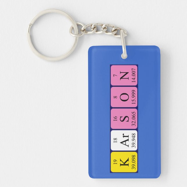 Karson periodic table name keyring (Front)