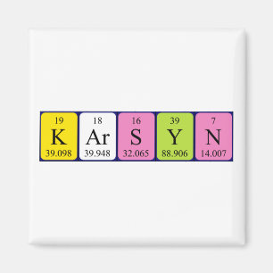 Karsyn periodic table name magnet