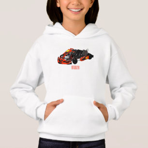 Kart racing cartoon illustration