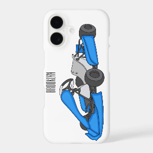 Kart racing cartoon illustration