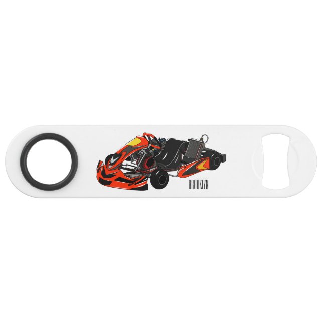 Kart racing cartoon illustration (Front (Horizontal))