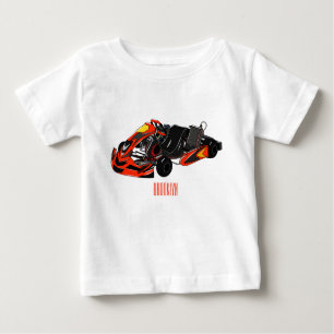 Kart racing cartoon illustration baby T-Shirt