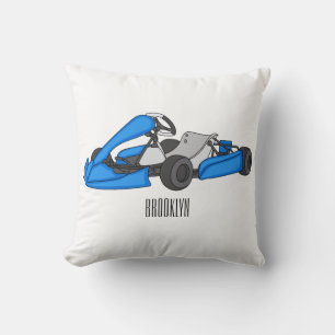 Kart racing cartoon illustration  cushion