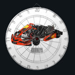 Kart racing cartoon illustration dartboard<br><div class="desc">Kart racing cartoon illustration</div>