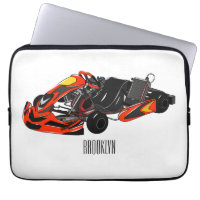 Kart racing cartoon illustration