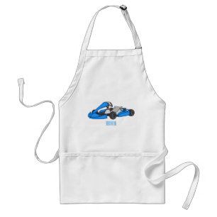 Kart racing cartoon illustration  standard apron