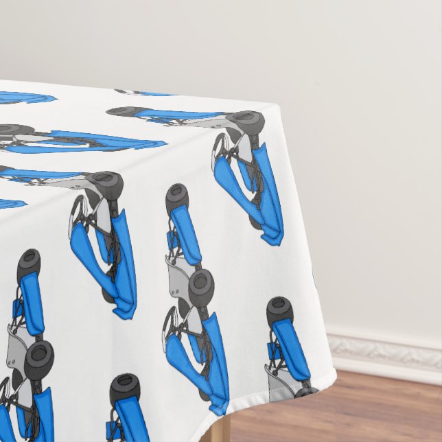 Kart racing cartoon illustration  tablecloth (In Situ)