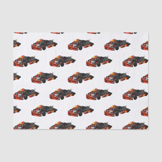 Kart racing cartoon illustration tissue paper (Front)