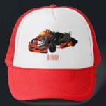 Kart racing cartoon illustration trucker hat<br><div class="desc">Kart racing cartoon illustration</div>