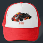 Kart racing cartoon illustration trucker hat<br><div class="desc">Kart racing cartoon illustration</div>