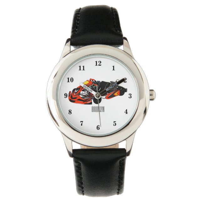 Kart racing cartoon illustration watch (Front)