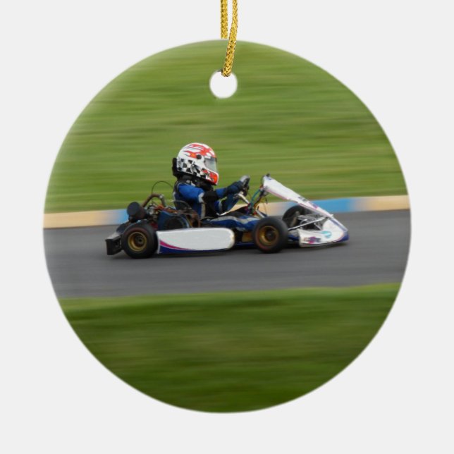 Kart Racing Ceramic Tree Decoration (Front)