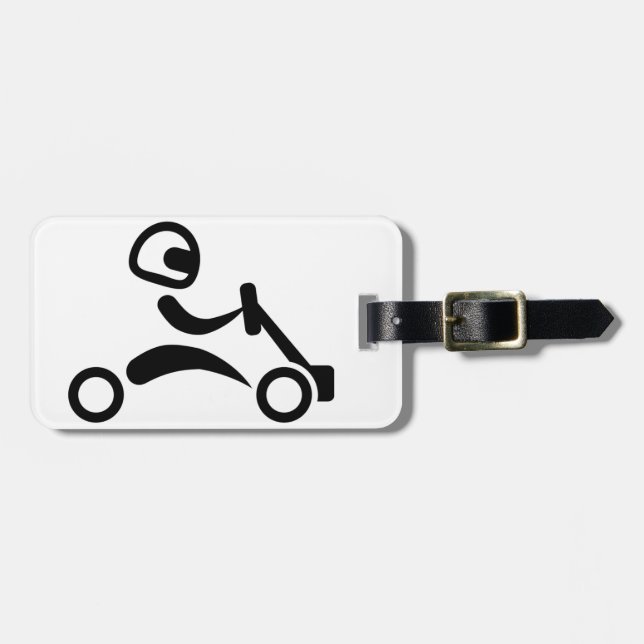 Kart racing luggage tag (Front Horizontal)