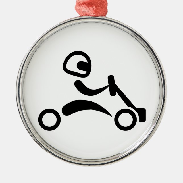 Kart racing metal tree decoration (Front)