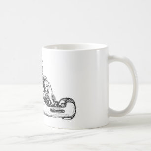 Kart Racing Pencil Sketch Coffee Mug