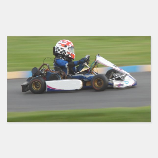 Kart Racing Rectangular Sticker (Front)