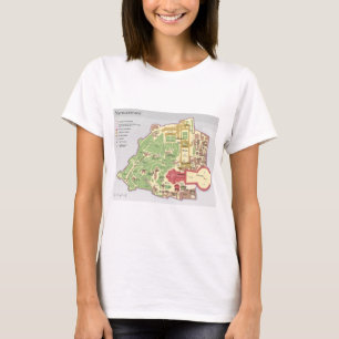 Karte der Vatikanstadt Vatican City Diagram T-Shirt