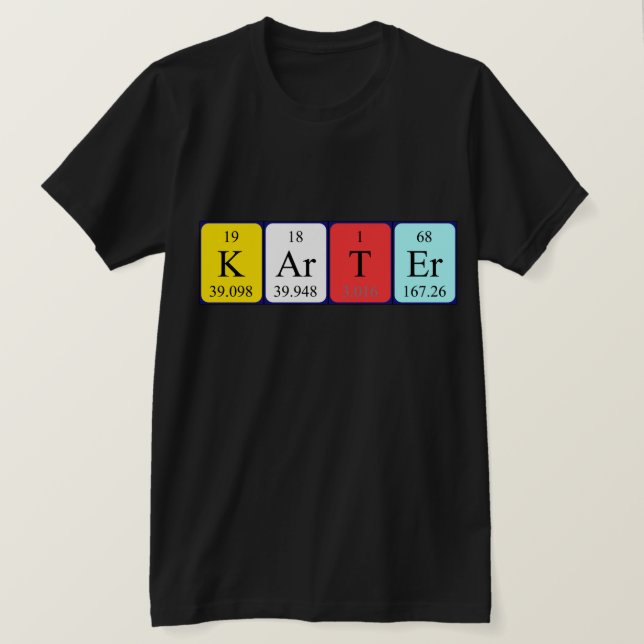 Karter periodic table name shirt (Design Front)