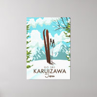 Karuizawa Japan Skiing travel poster