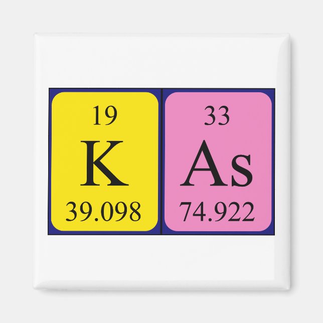 Kas periodic table name magnet (Front)