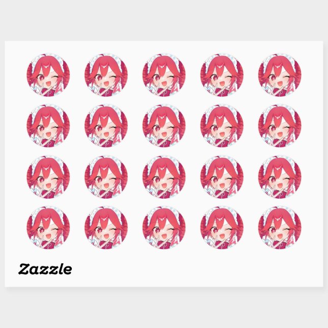 Kasane teto classic round sticker (Sheet)