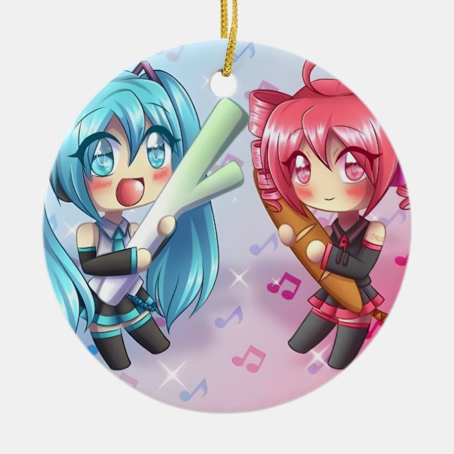 Kasane teto x miku ceramic tree decoration (Front)