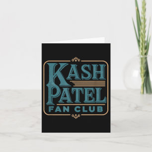 Kash Patel Fan Club Vintage Logo President Trump Card