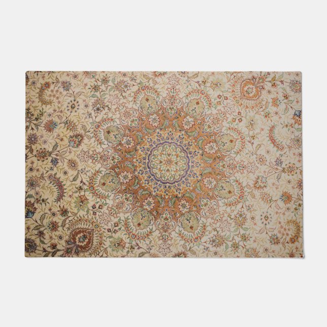 Kashan Poshti Central Persian Rug Print (Front)