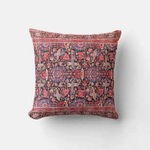 Kashan Poshti Central Persian Rug Print Cushion