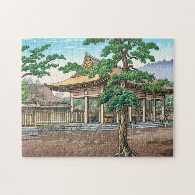 Kashiwara Shrine summer scenery Japanese hanga Jigsaw Puzzle (Horizontal)