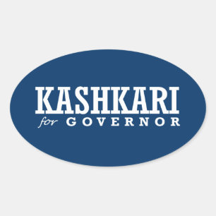 KASHKARI FOR GOVERNOR 2014 OVAL STICKER