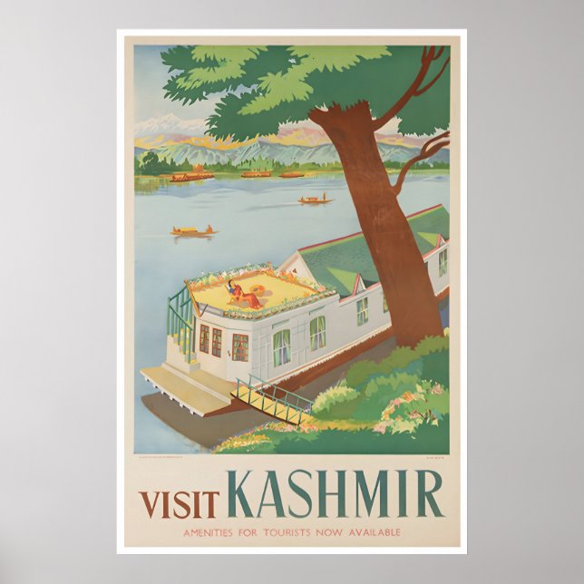 Kashmir Art India Travel Poster Indian Print (Front)