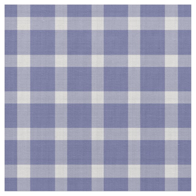 Kashmir Blue Checkered Plaid Fabric (Close Up)