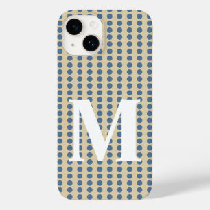 Kashmir Blue Spice Moods Dots with monogram Case-Mate iPhone 14 Case