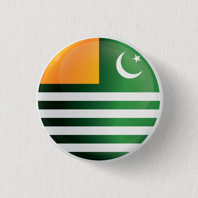 Kashmir  Round Icon Flag 3 Cm Round Badge (Front)