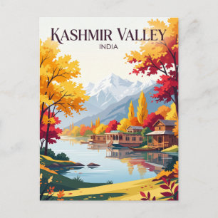 Kashmir Valley India Postcard