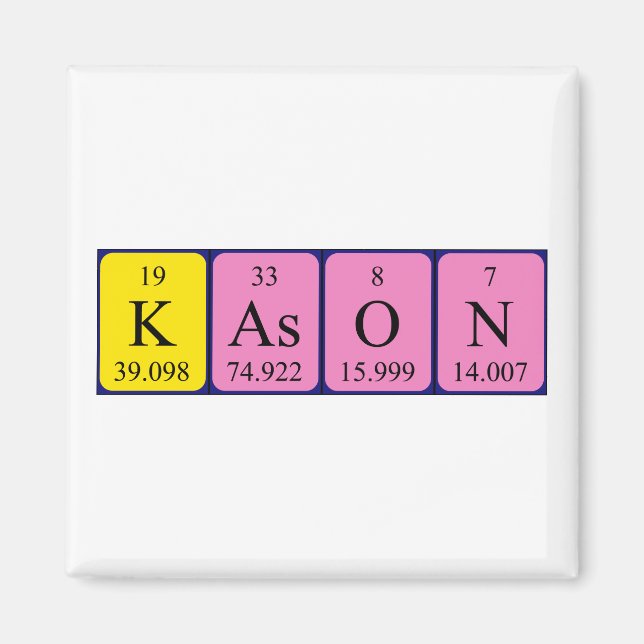 Kason periodic table name magnet (Front)