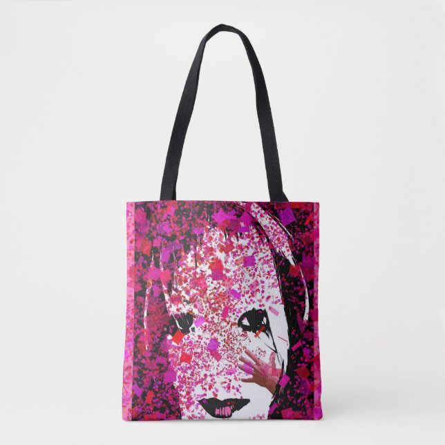 KasperKlothes "Pretty Pink Face1" Tote Bag (Front)