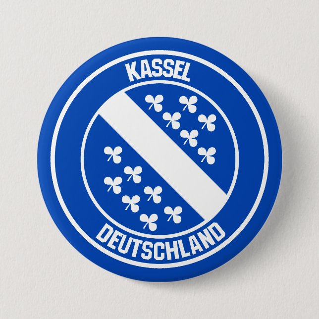 Kassel Round Emblem 7.5 Cm Round Badge (Front)