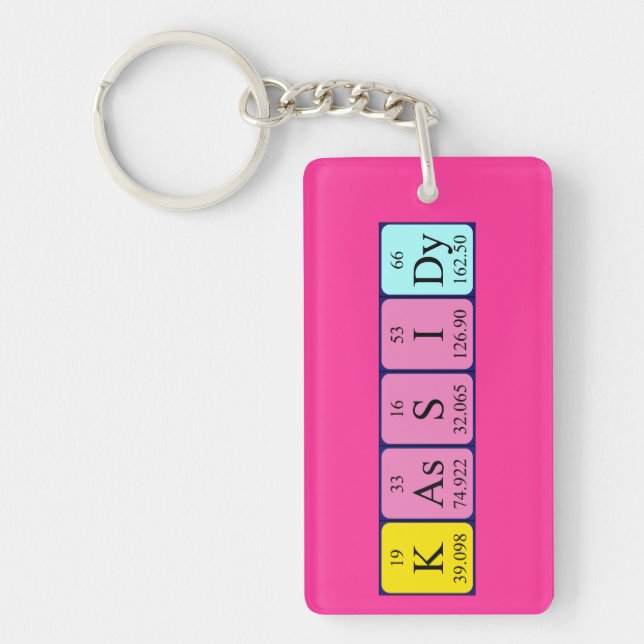 Kassidy periodic table name keyring (Front)