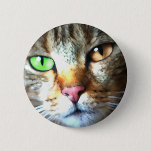 Kat 6 Cm Round Badge