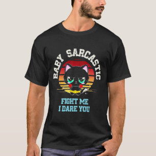 Kat Lym Boxer - Fight Me I Dare You Vintage Cat T-Shirt