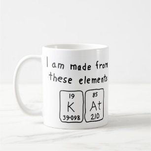 Kat periodic table name mug