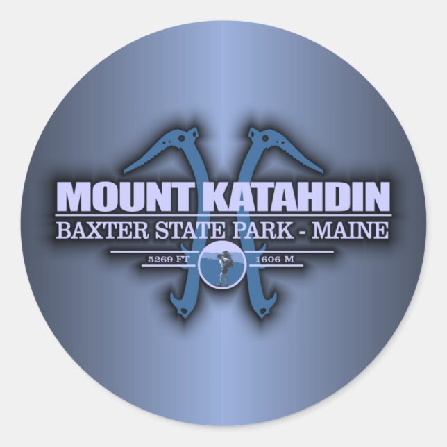 Katahdin 2 classic round sticker (Front)
